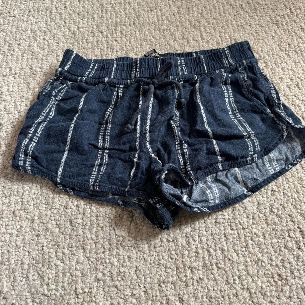 Rewash Blue and White Athletic Shorts with Elastic Waistband